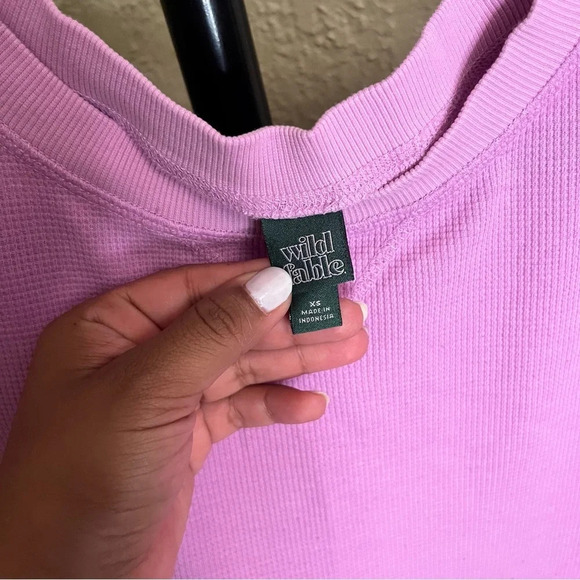 Purple Wild Fable Waffle Knit Long Sleeve - Picture 7 of 7